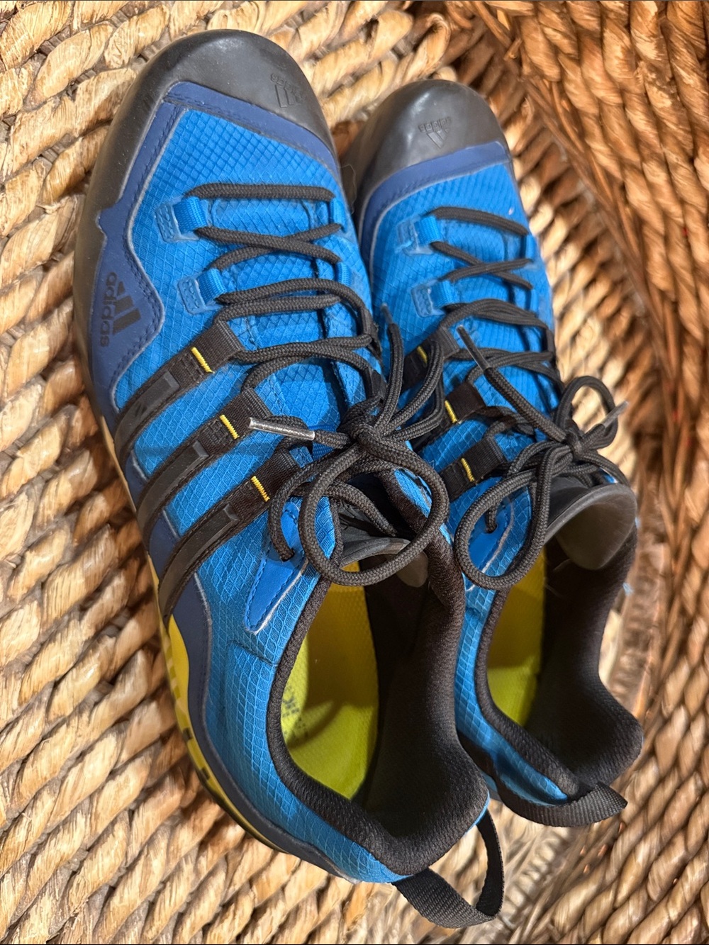 adidas Men’s Blue and Black Trail Lace-Up Athletic Shoes